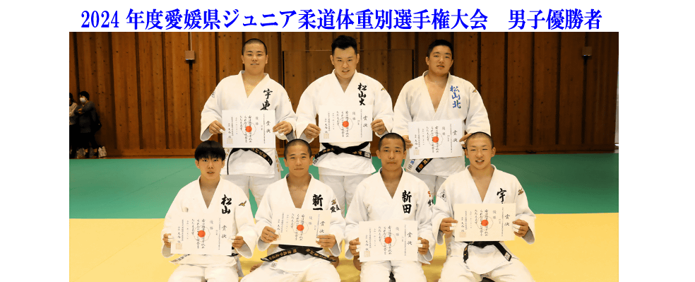 男子優勝者
