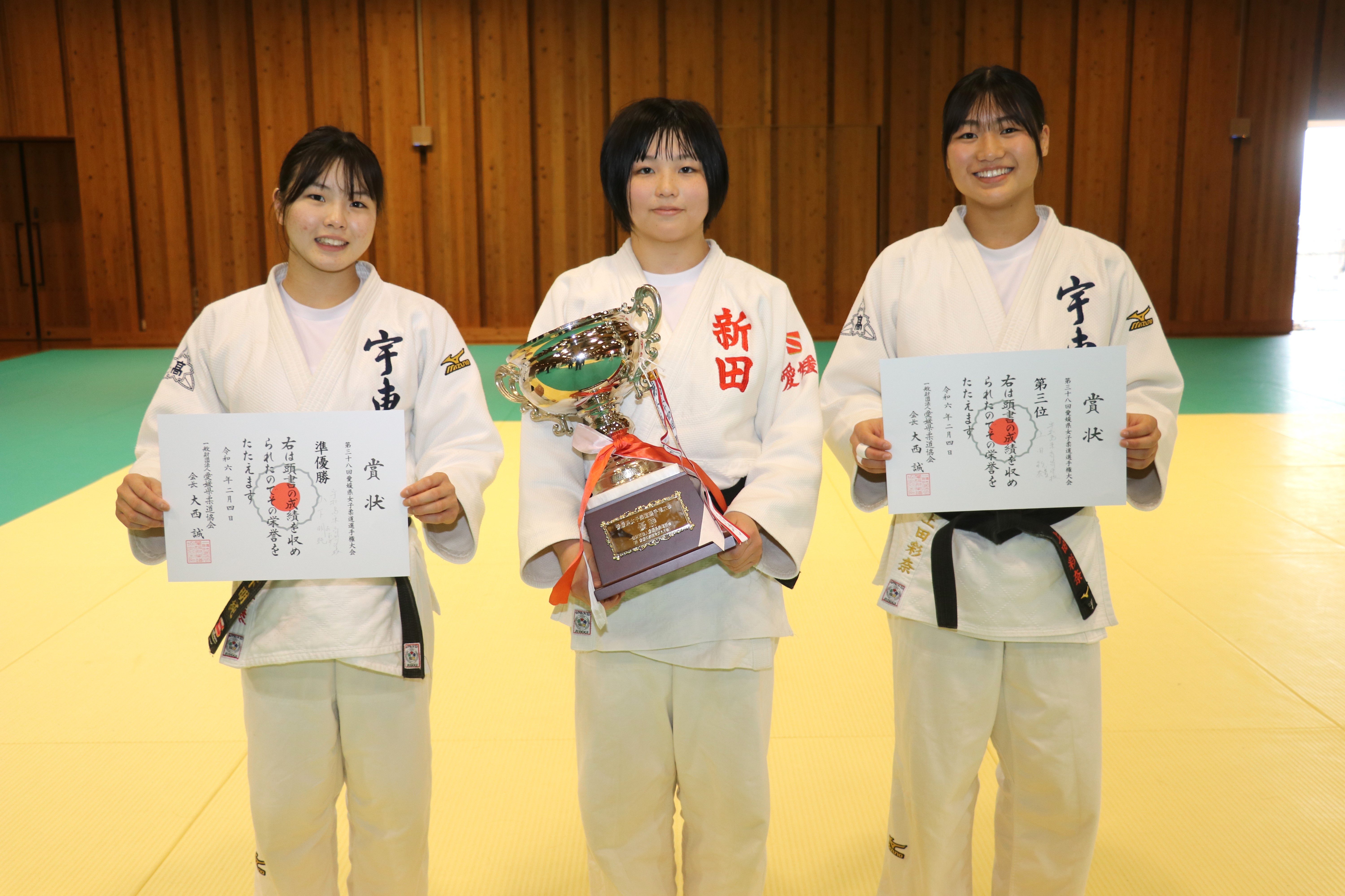 第38回愛媛県女子柔道選手権大会　入賞者